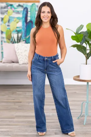 Kancan High Rise Wide Leg Trouser Jeans