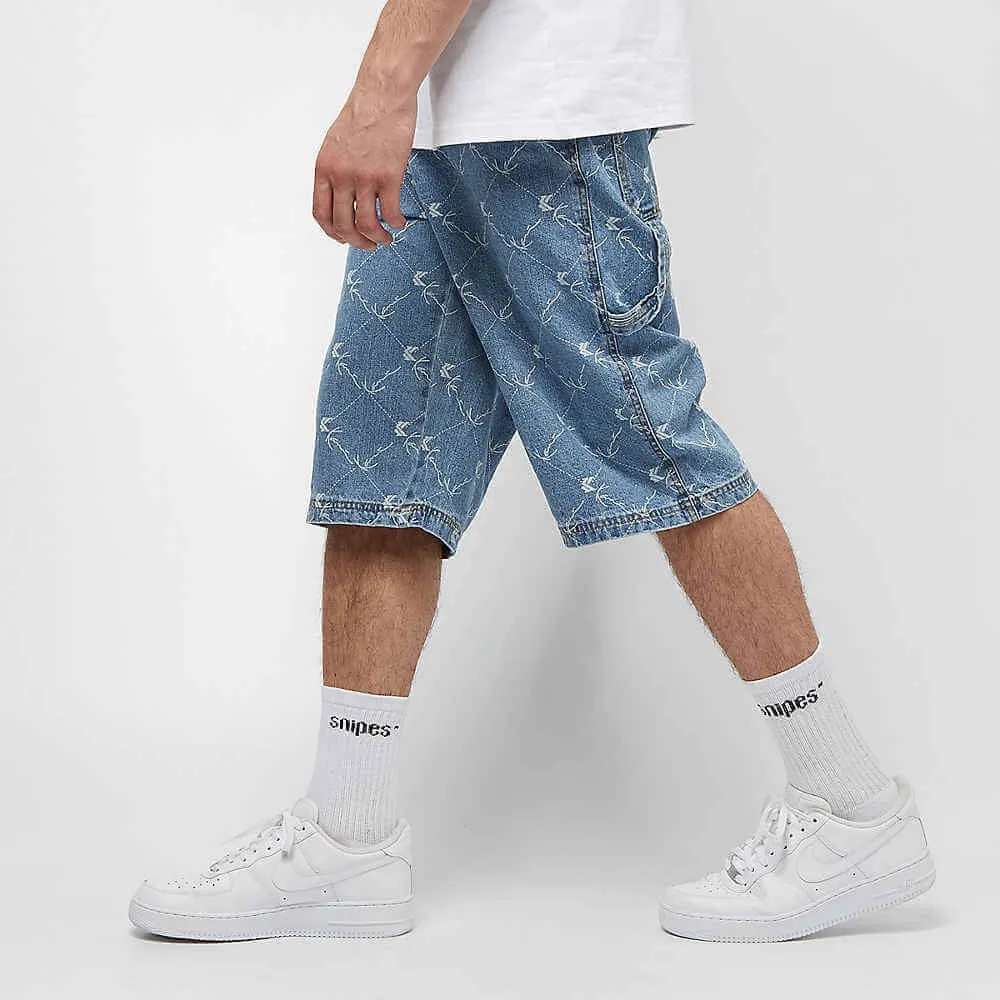 Karl Kani Denim Shorts Denim/White