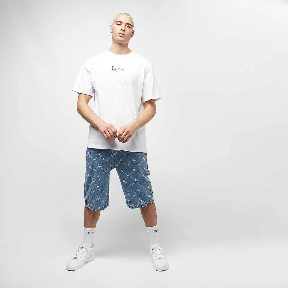 Karl Kani Denim Shorts Denim/White