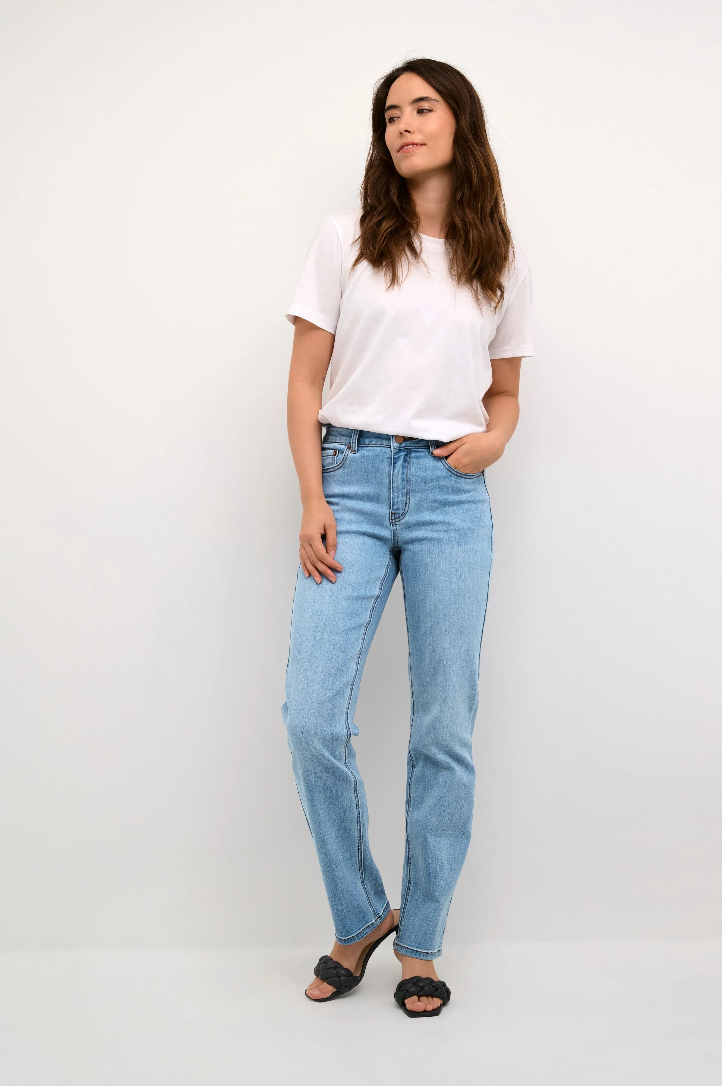 KAsinem Straight Leg Jeans - Light Denim