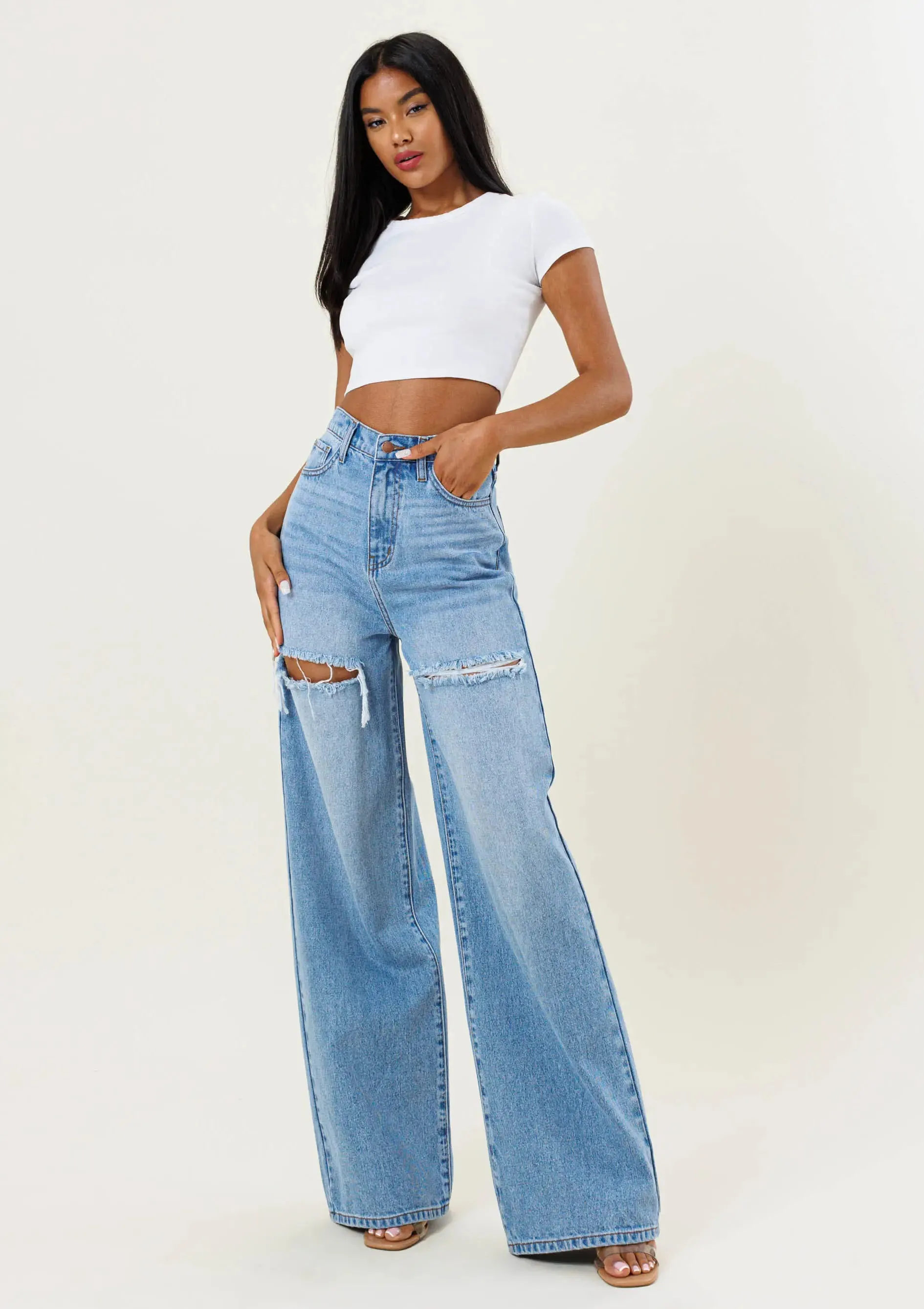 Kehlani Wide Leg Jeans