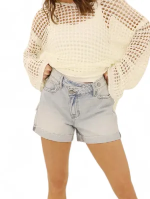 Kenzie Crossover Waist Denim Short