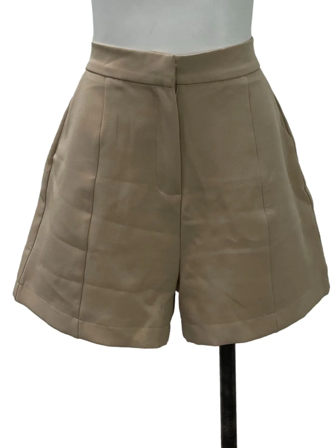 Khaki High Waisted Shorts