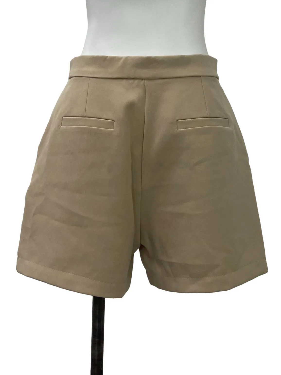 Khaki High Waisted Shorts