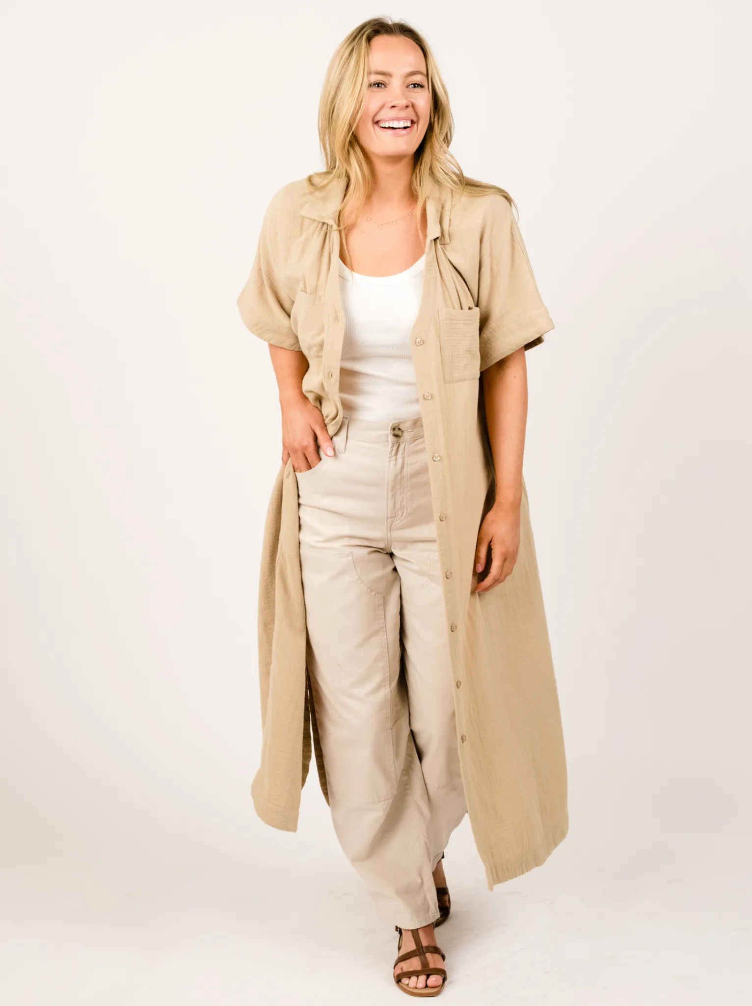 Kherington Maxi Shirt Dress