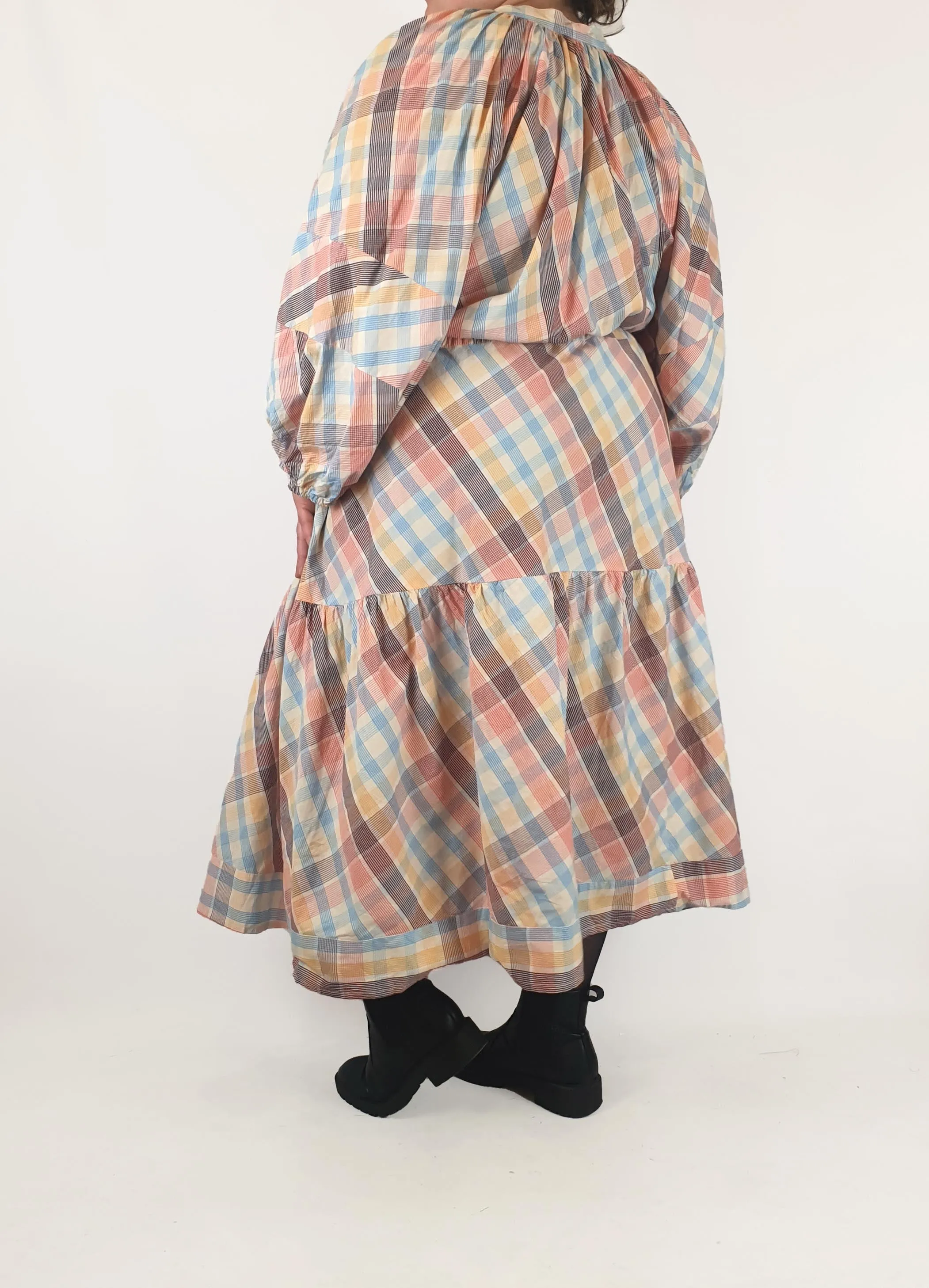 Kholo colourful criss cross print maxi dress size K5