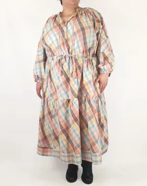 Kholo colourful criss cross print maxi dress size K5
