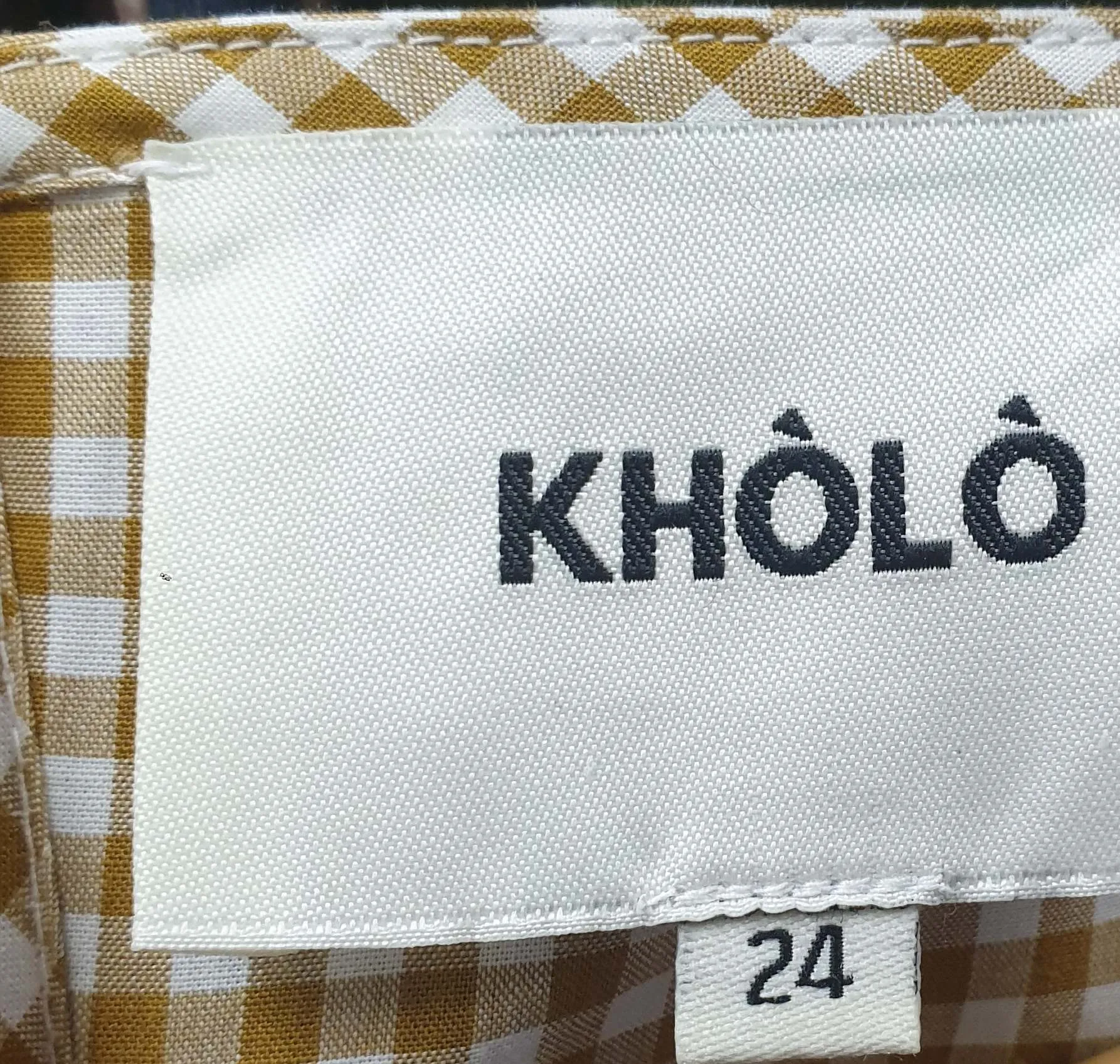 Kholo purple and mustard check print maxi dress size 24