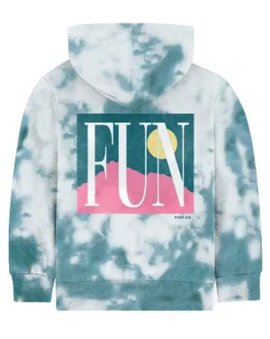 KIDS Blue Tie Dye Fun Hoodie-Unisex