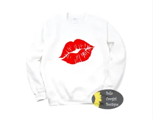 Kiss Lips Valentine's Day Sweatshirt