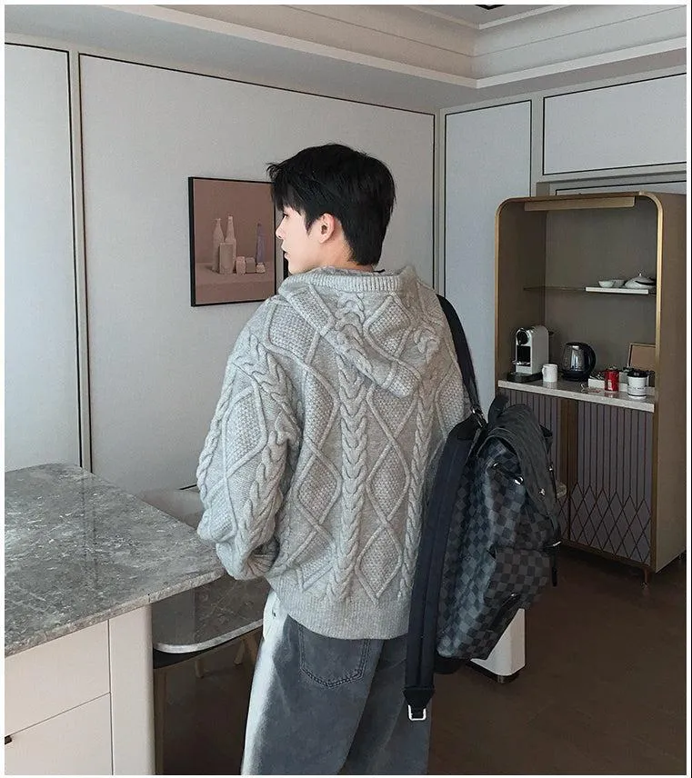Knitted Hooded Jacket