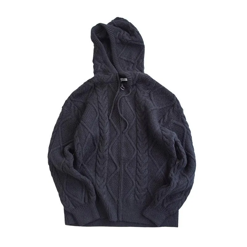Knitted Hooded Jacket