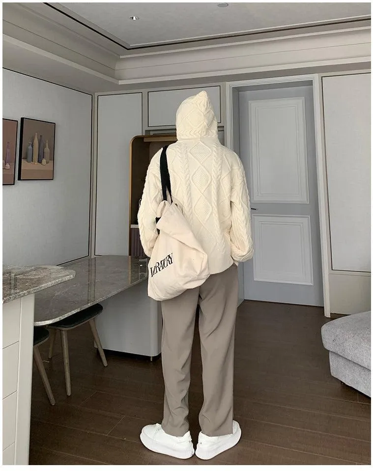 Knitted Hooded Jacket