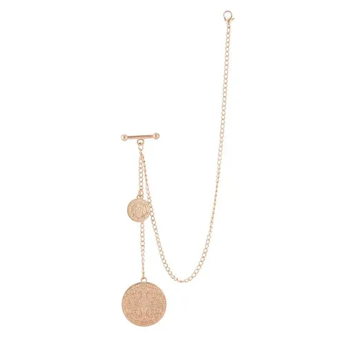 Korean Fashion Tassel Chain Brooches for Men Shirt Suit Collar Pins