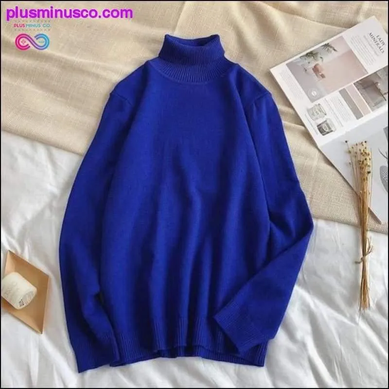 Korean-style Turtleneck Pullover Sweaters for Men at