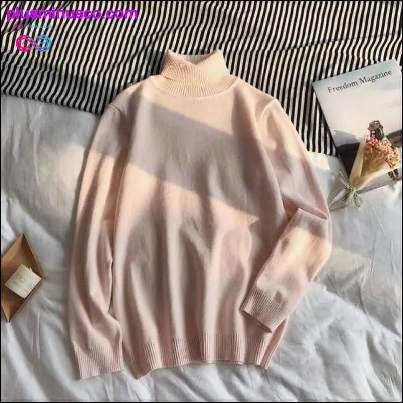 Korean-style Turtleneck Pullover Sweaters for Men at