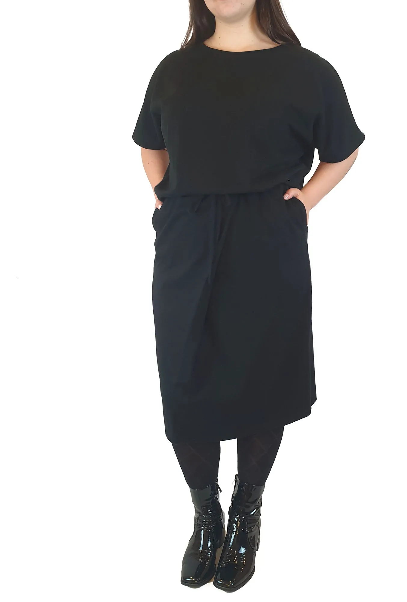 Kowtow black building block maxi dress size L