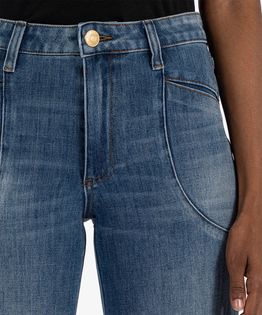 Kut KG2073MA2 Meg High Rise Wide Leg Crop Jeans