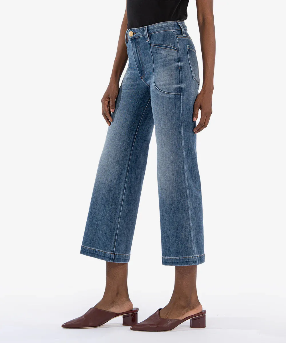 Kut KG2073MA2 Meg High Rise Wide Leg Crop Jeans
