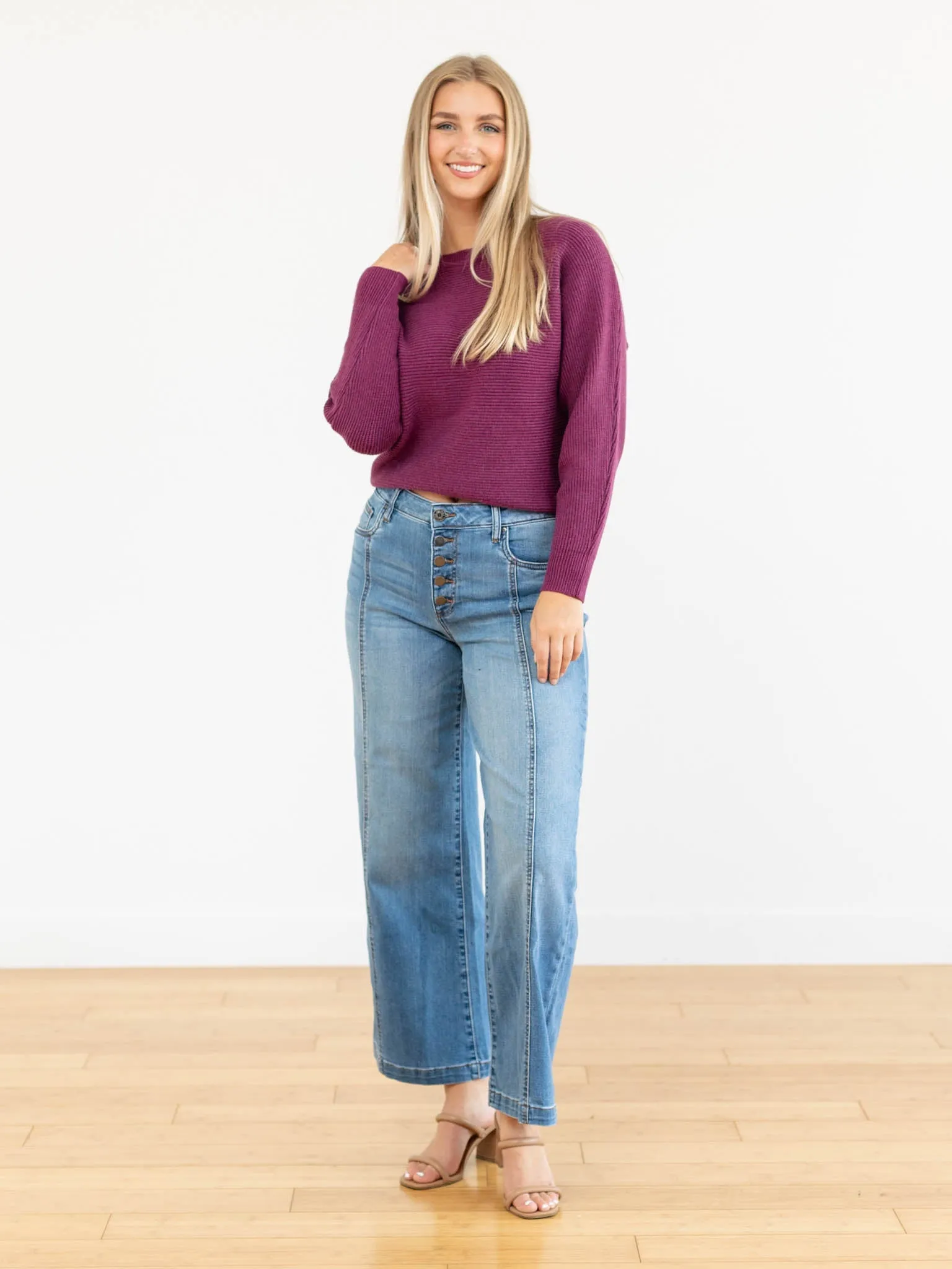 KUT Lightning Meg Front Seam Wide Leg