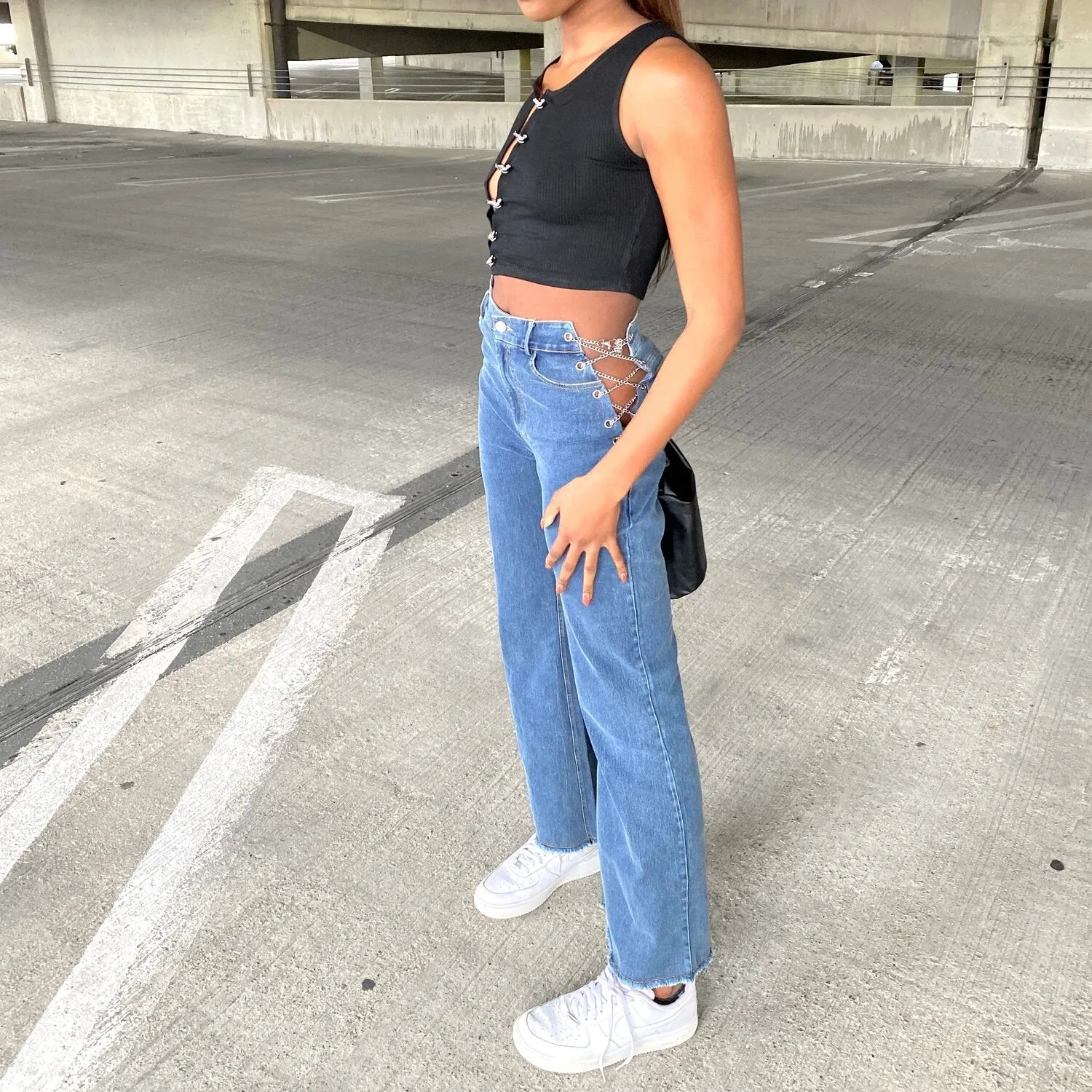 Kyla Wide Leg Chain Pants