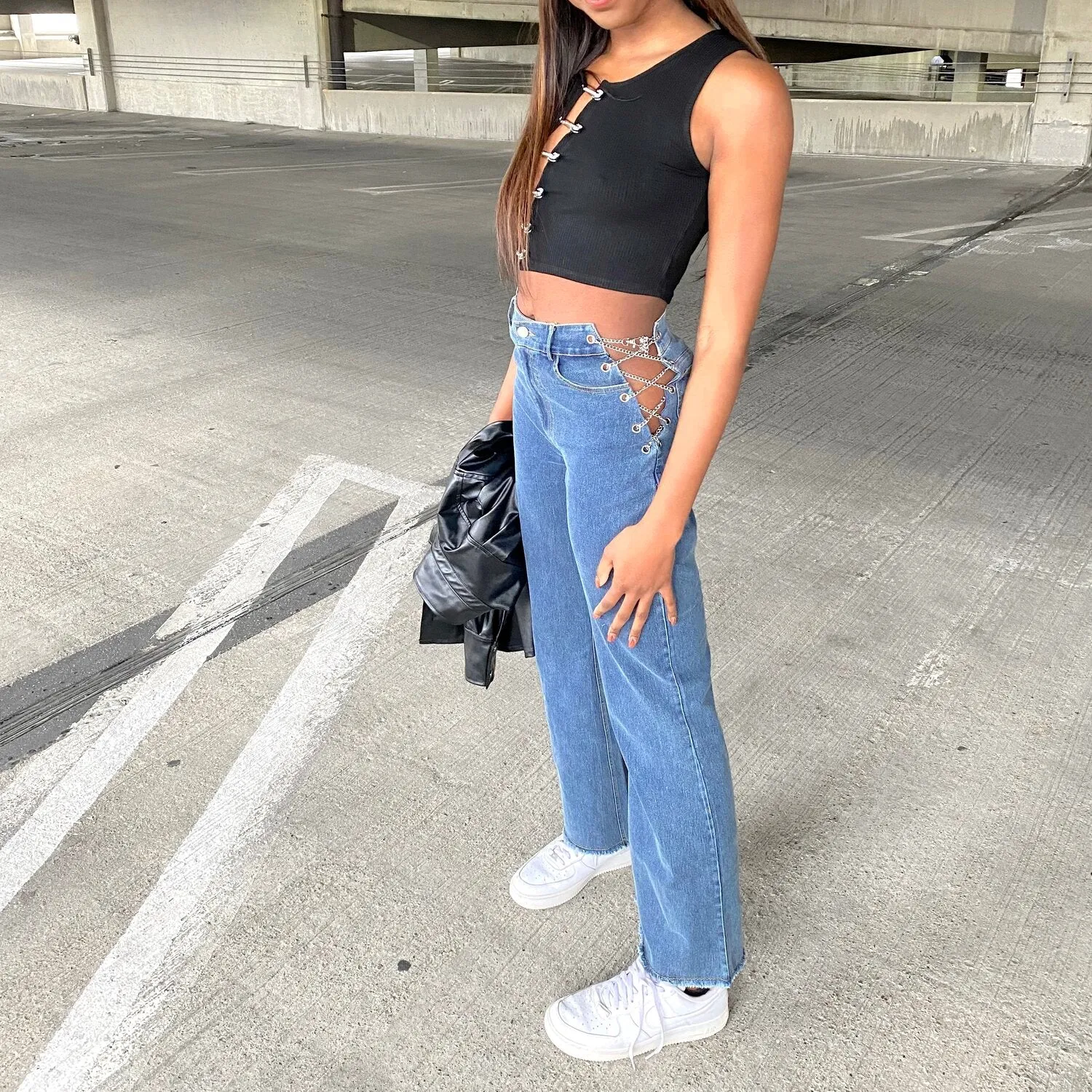 Kyla Wide Leg Chain Pants