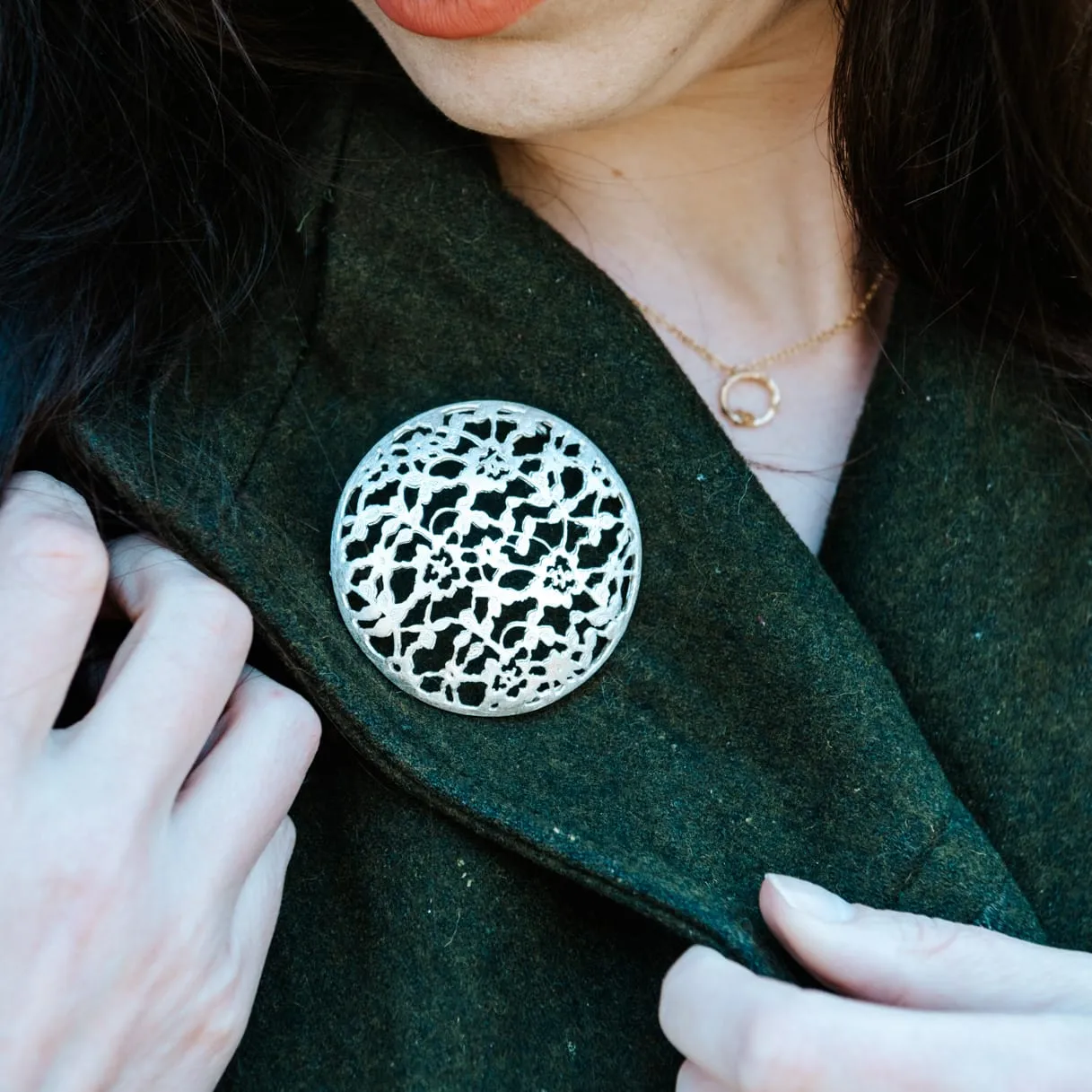 Lace Detail Brooch