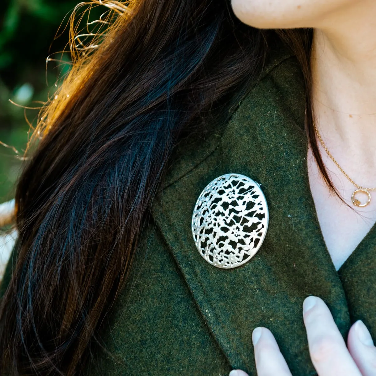 Lace Detail Brooch