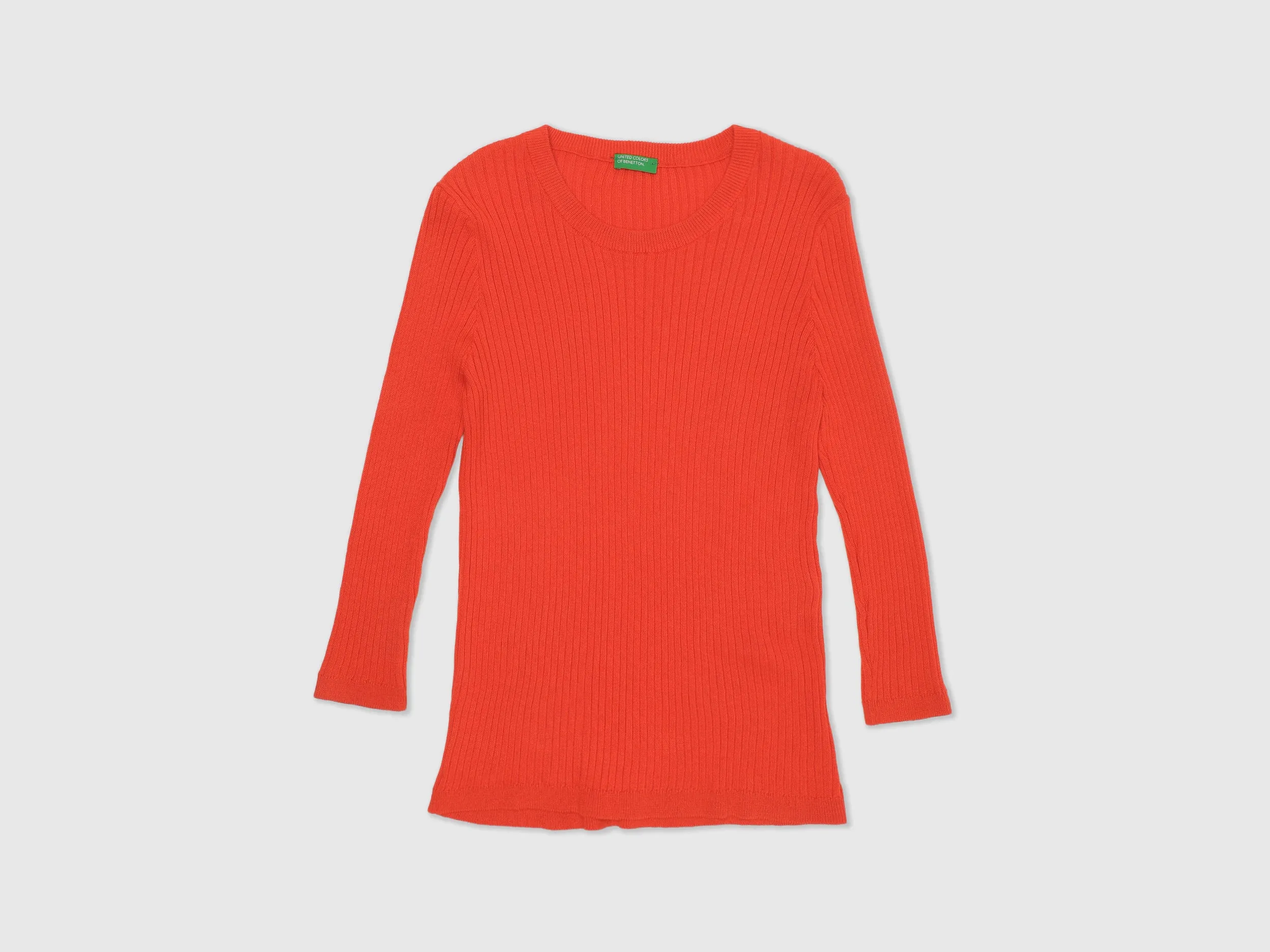 Ladies Round Neck Ribbed Sweatshirt