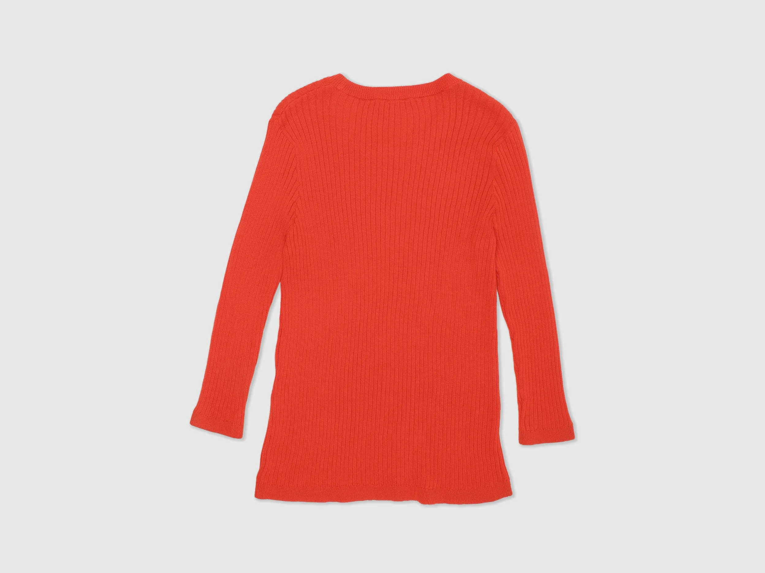 Ladies Round Neck Ribbed Sweatshirt