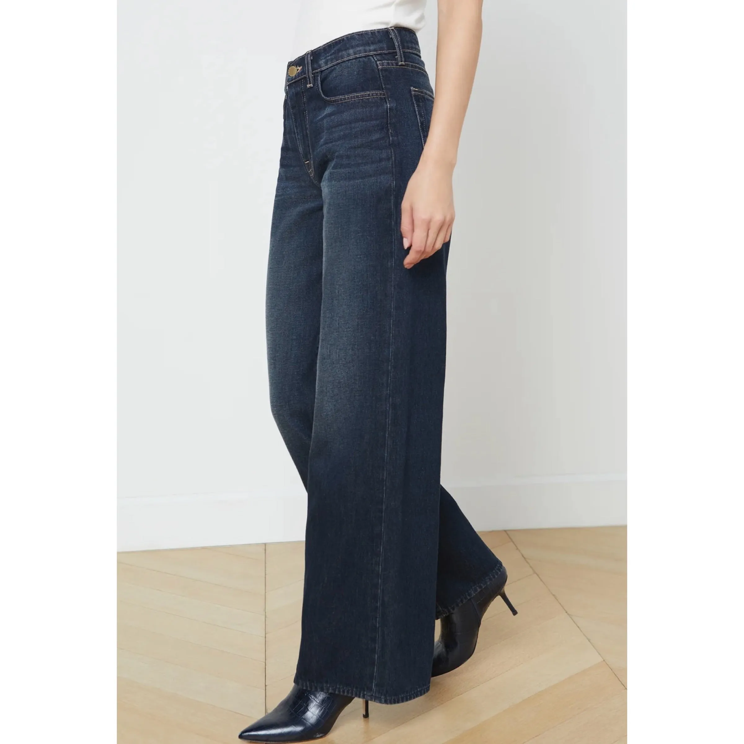 L’AGENCE Alicent Wide Leg Jeans Grainger Size 30