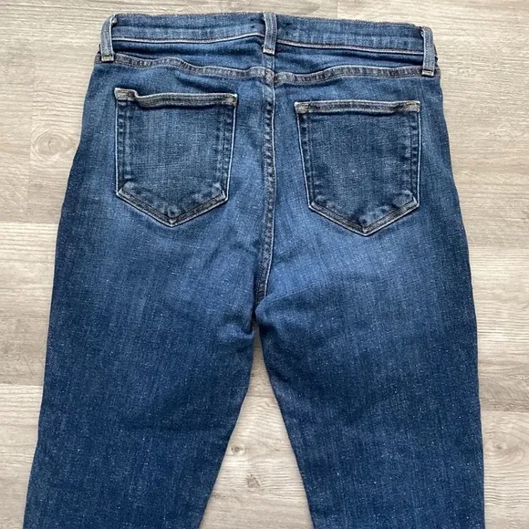L’Agence El Matador Jeans Womens 29 Bruno Wash Slim Fit Raw Hem Blue