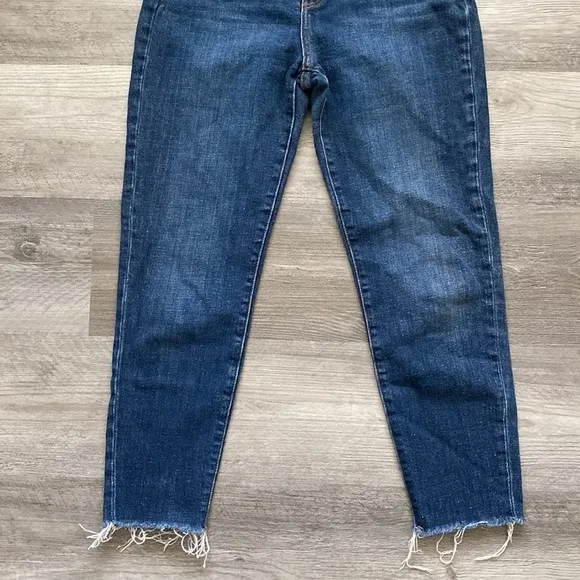 L’Agence El Matador Jeans Womens 29 Bruno Wash Slim Fit Raw Hem Blue