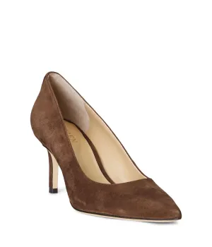 Lauren Ralph Lauren Lanette Pumps for Women - Breathable Synthetic Lining - Leather Upper - Rubber Outsole Womens Lanette Pump Alpaca Suede 10 B - Medium Chestnut Brown 9.5 B - Medium