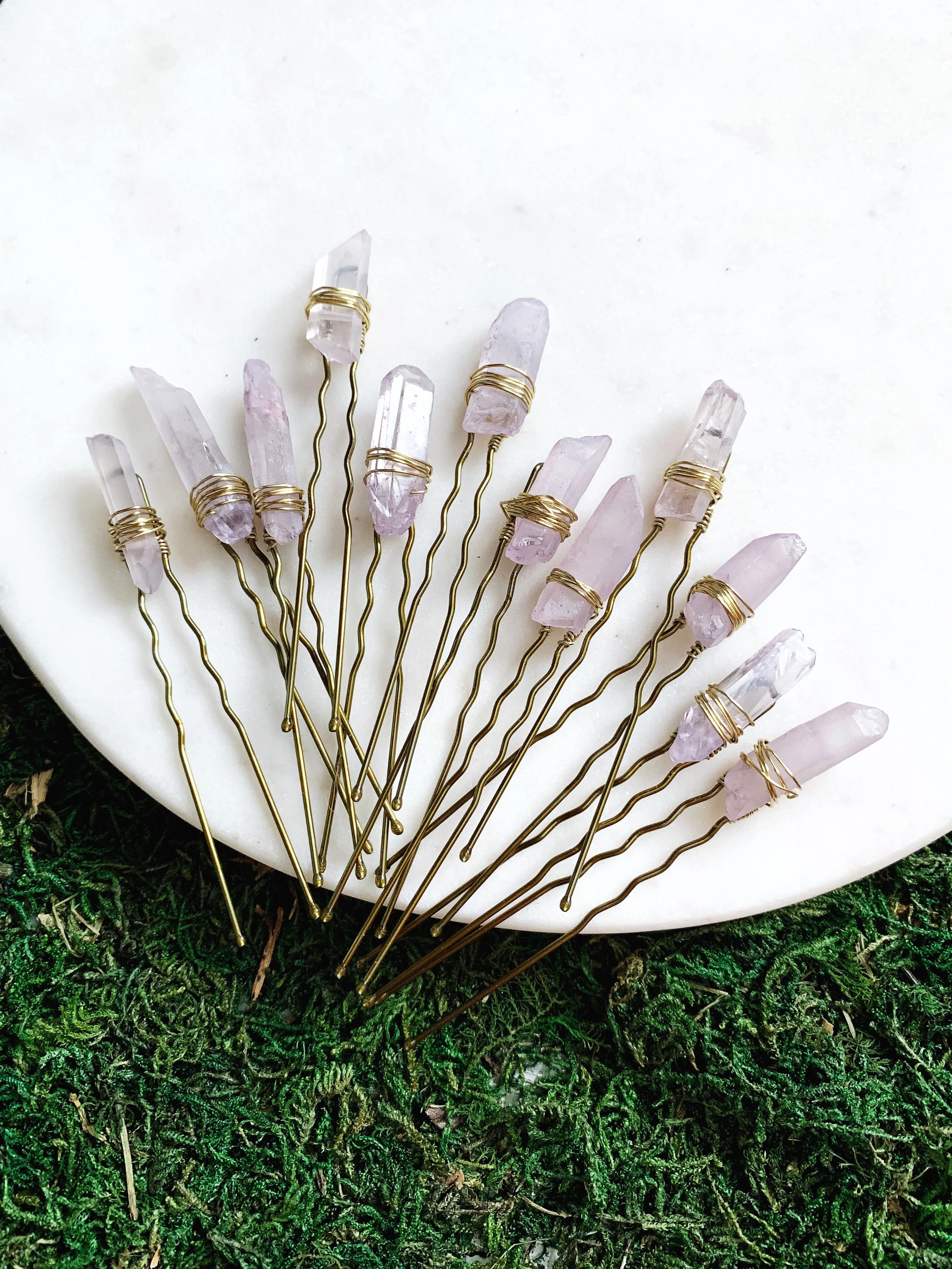 Lavender Quartz Pin Set