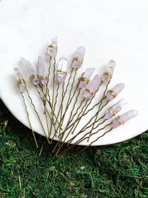 Lavender Quartz Pin Set