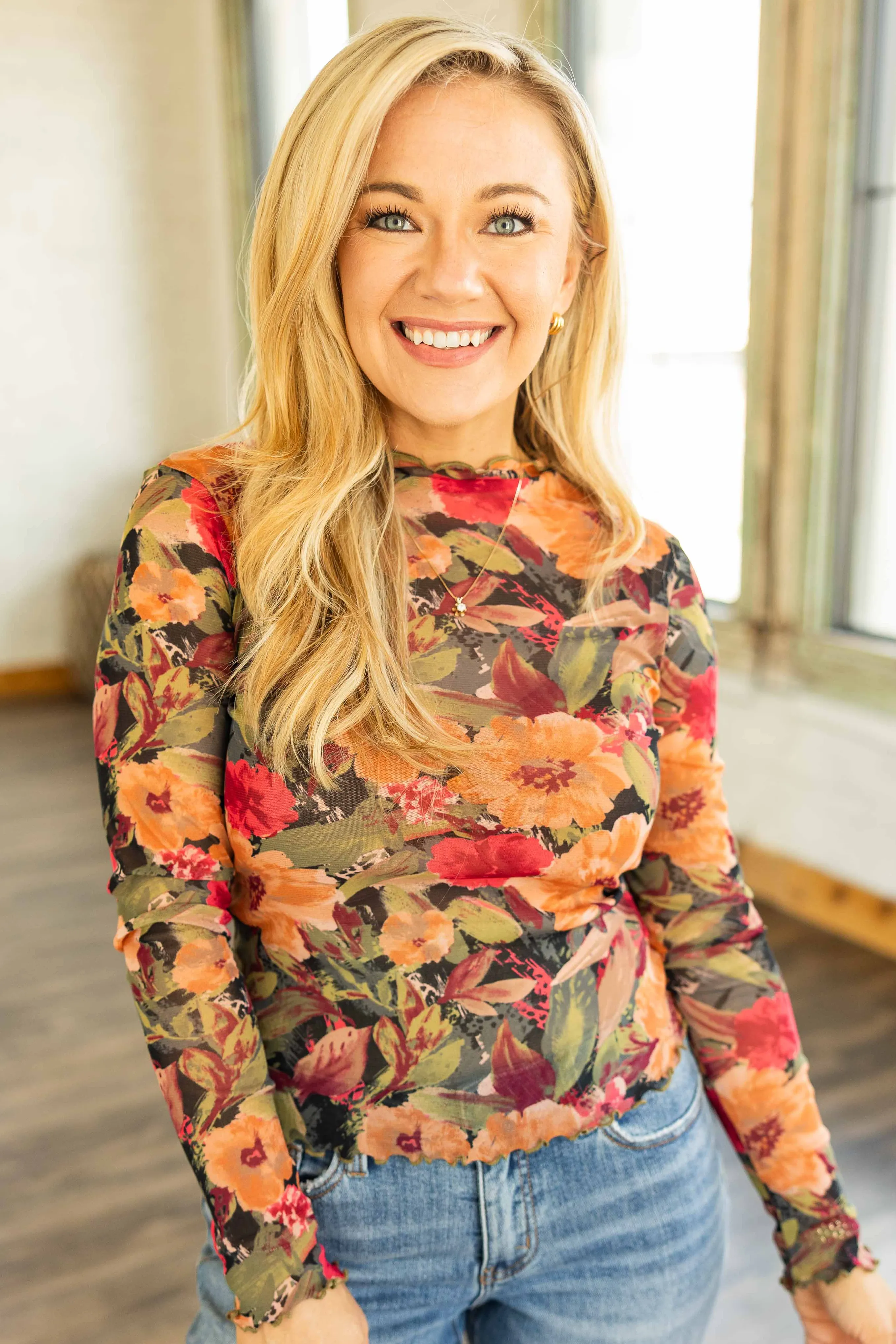 LEAH PLUS MESH TOP
