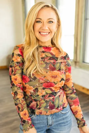 LEAH PLUS MESH TOP