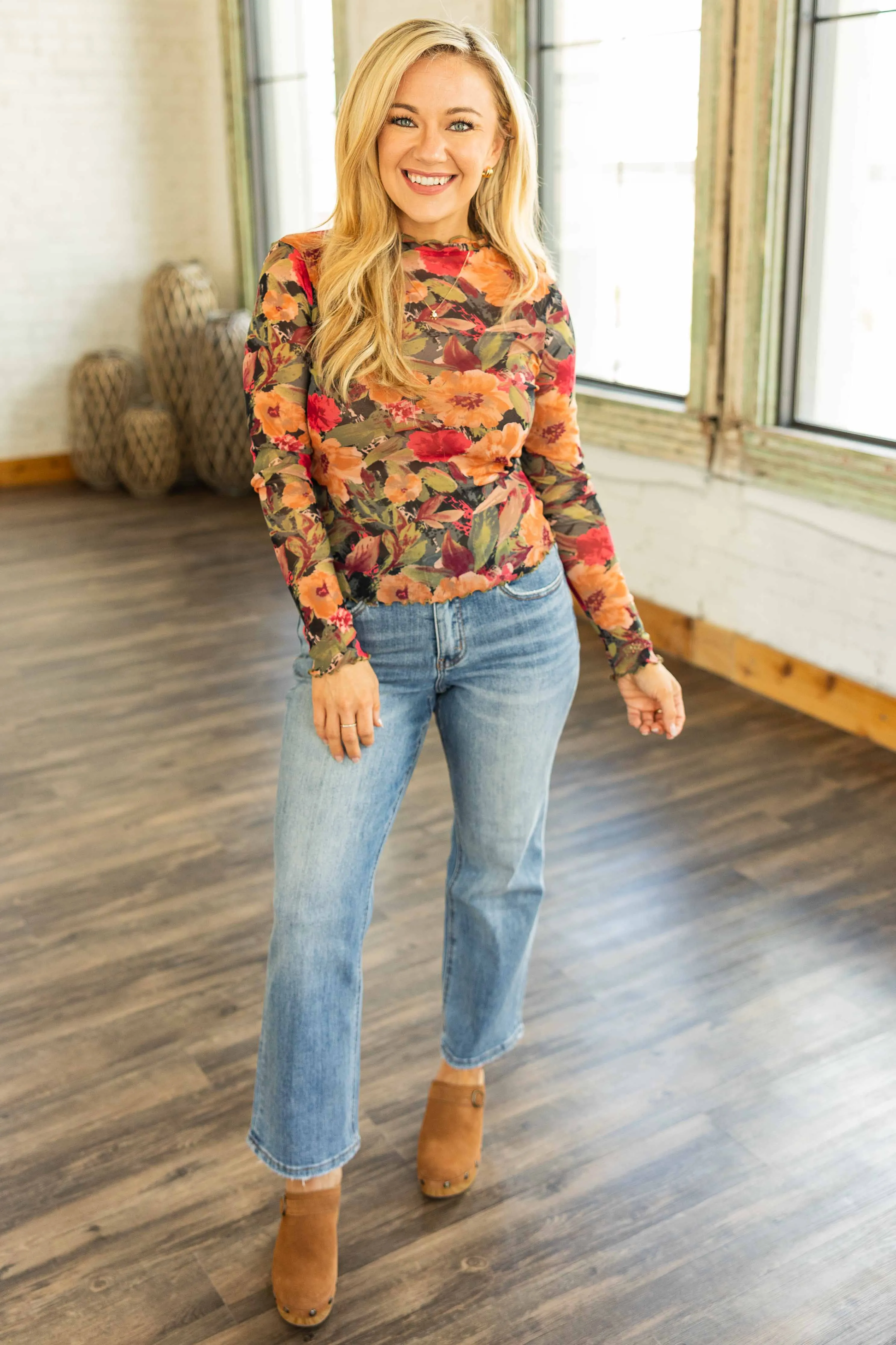 LEAH PLUS MESH TOP