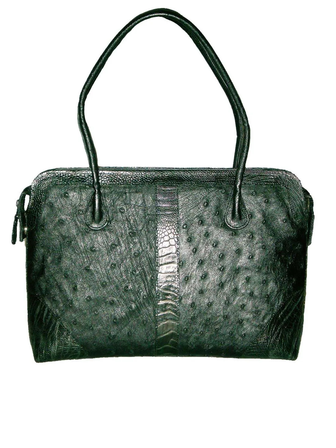 Leather Ostrich Skin Leather Handbag