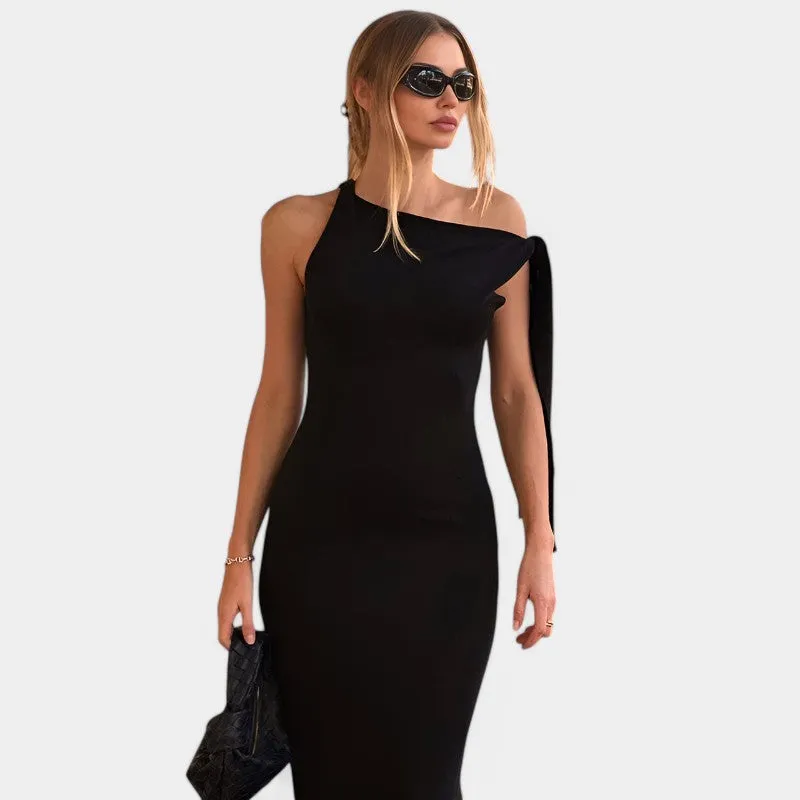 Lenore | Elegante Maxi Jurk met Strikdetail