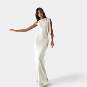 Lenore | Elegante Maxi Jurk met Strikdetail