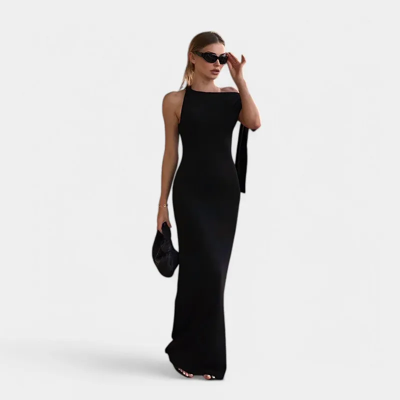 Lenore | Elegante Maxi Jurk met Strikdetail