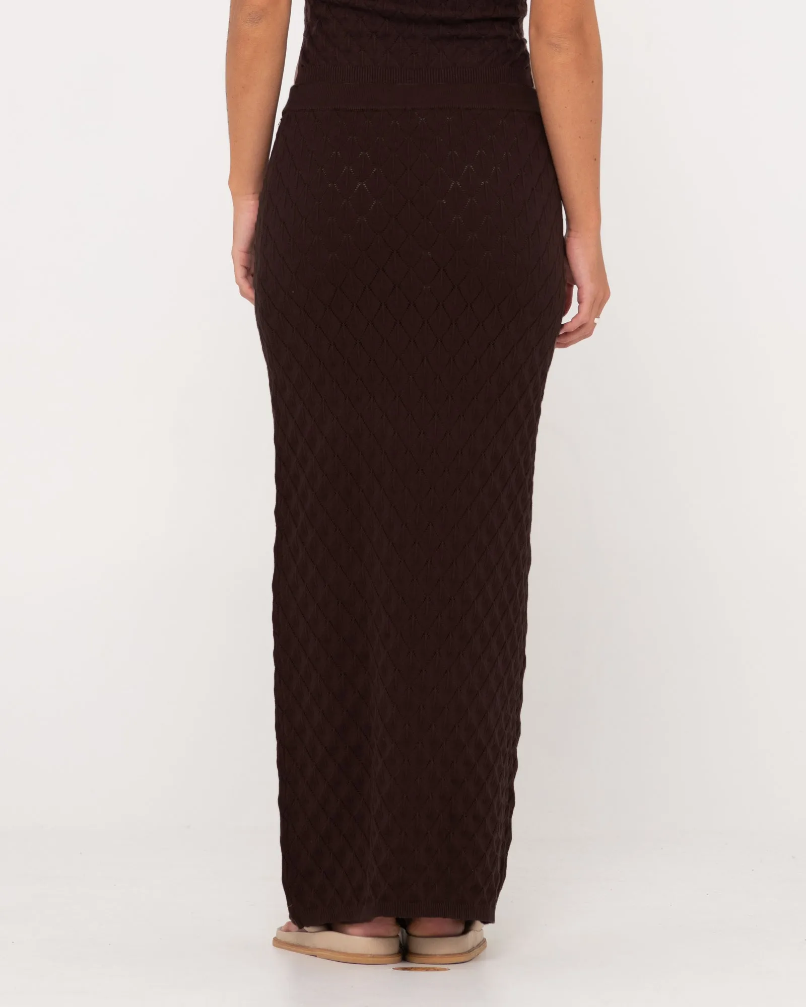 Leo Crotchet Knit Maxi Skirt