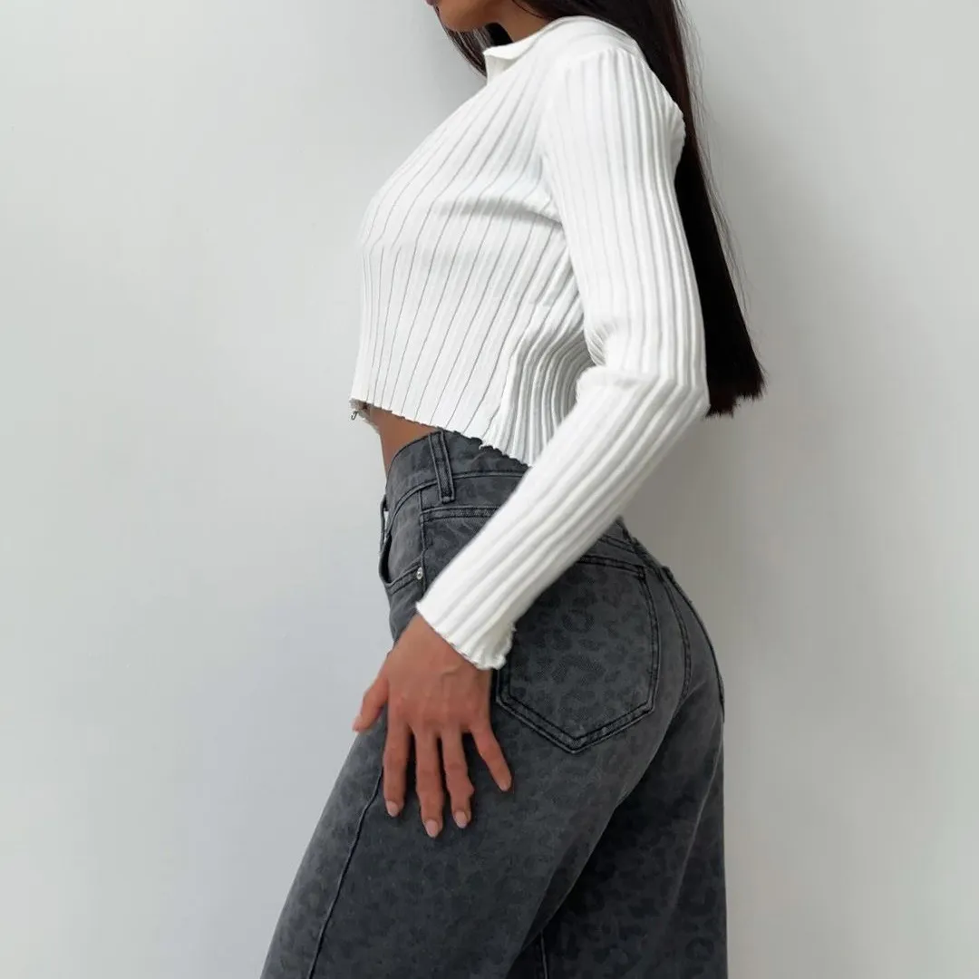 Leopard Chic Women's Wide-Leg Denim