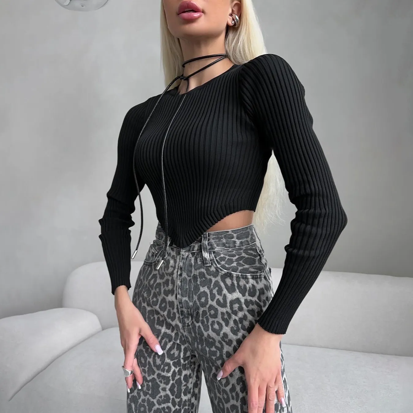 Leopard Chic Women's Wide-Leg Denim