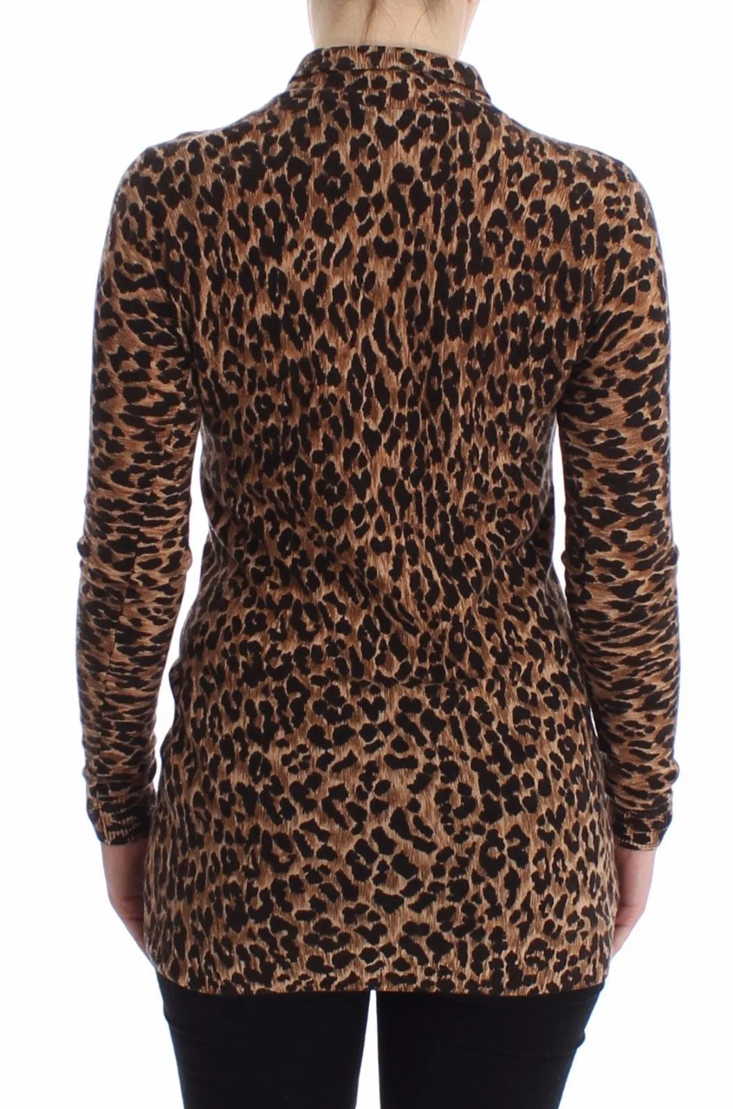 Leopard Print Cashmere Sweater Pullover