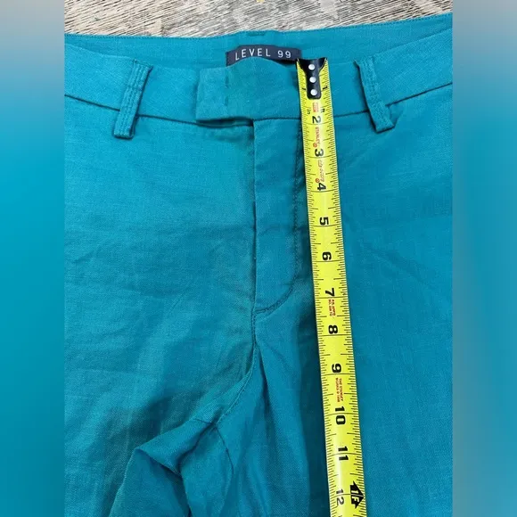 Level 99 NWOT Cindie Linen Turquoise Shorts size 30 Green Blue Stitchfix