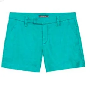 Level 99 NWOT Cindie Linen Turquoise Shorts size 30 Green Blue Stitchfix