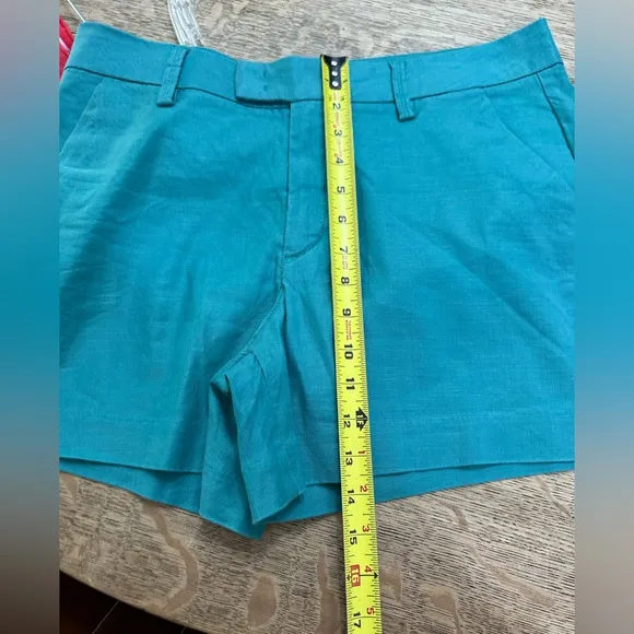 Level 99 NWOT Cindie Linen Turquoise Shorts size 30 Green Blue Stitchfix
